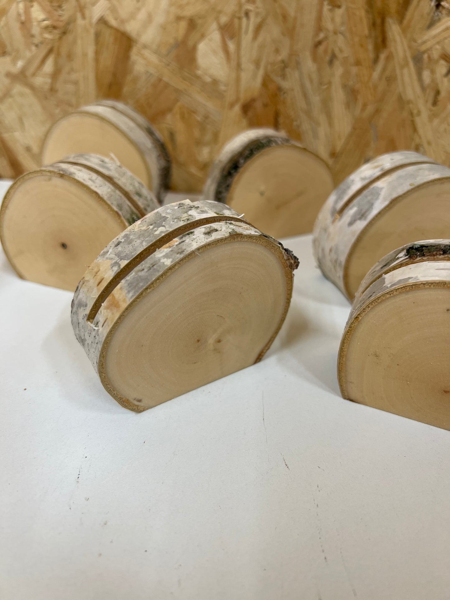 Menükartenhalter „halb stehend“ Namenhalter Hochzeit Tischdeko Birke