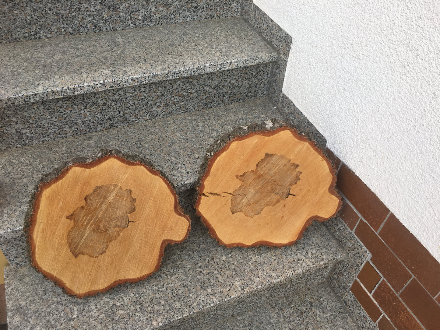 Birkenscheiben in Natur und geschliffen, Tischdeko Baumscheiben Holzscheiben