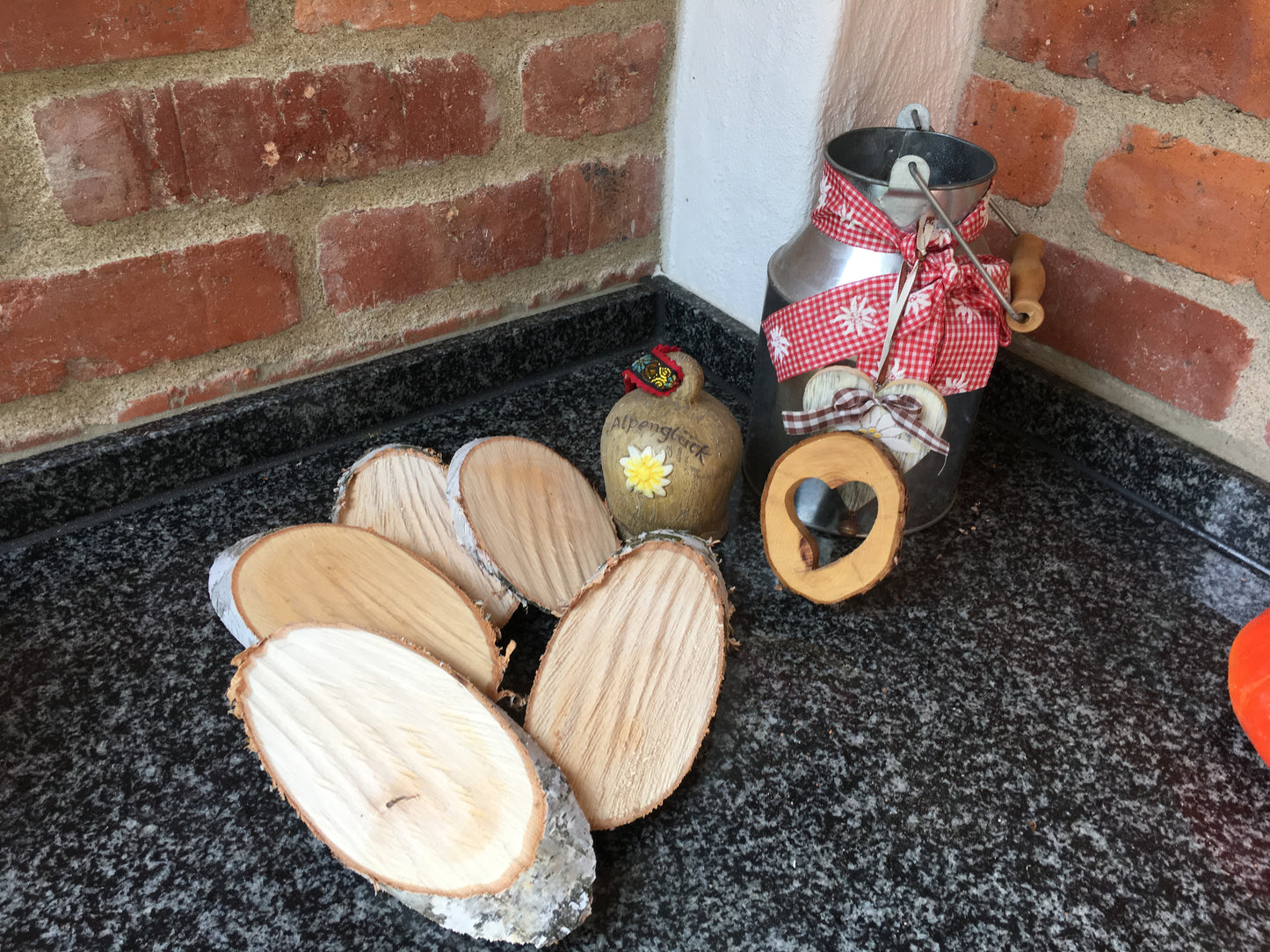 Ovale Baumscheiben in Birke verschiedene Größen