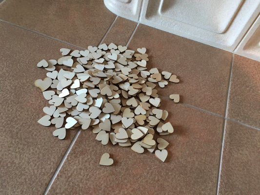 500 Streuherzen Holzherzen, Streudeko Herzen Tischdeko Hochzeit Dekoartikel